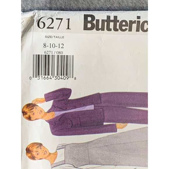 Butterick Misses Dress Jacket Pants Sewing Pattern Sz 8-12 6271 - uncut - Picture 2 of 4